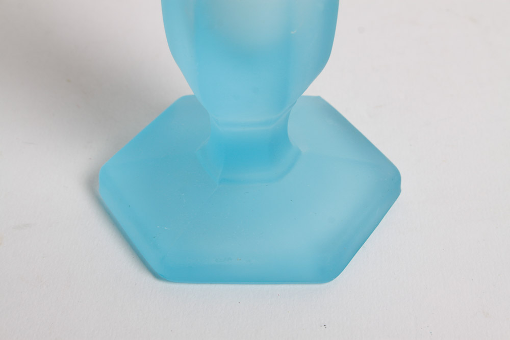 Frosted Blue Glass Decorative Items