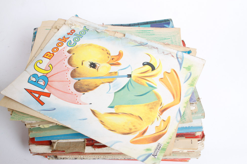 Vintage Magazines and Coloring Books