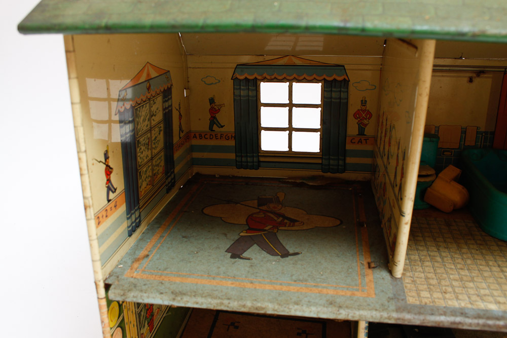 Vintage Tin Lithograph Doll House