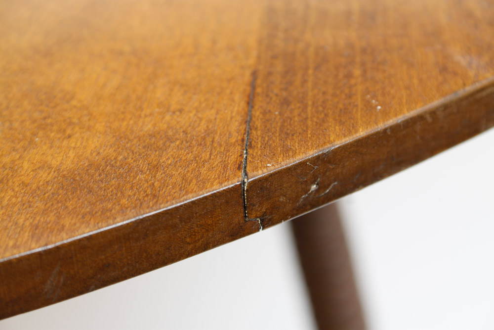 Heart Shaped Wood End Table