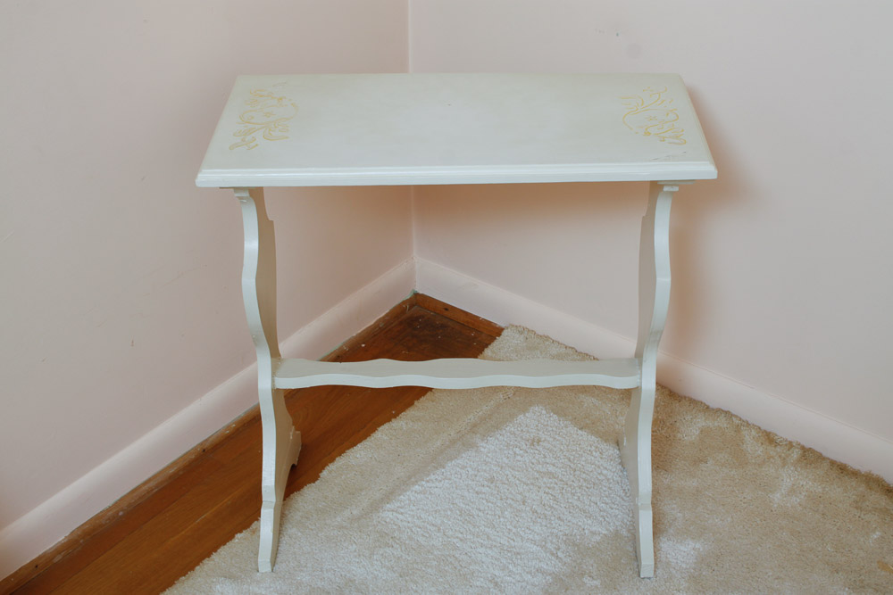 Two Painted Wood End Tables