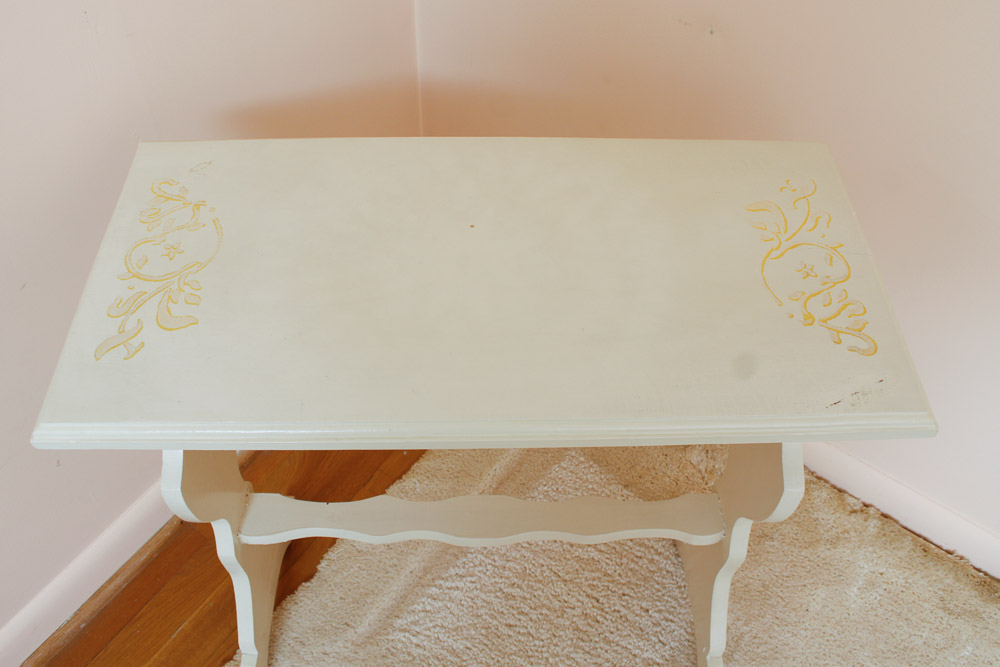 Two Painted Wood End Tables