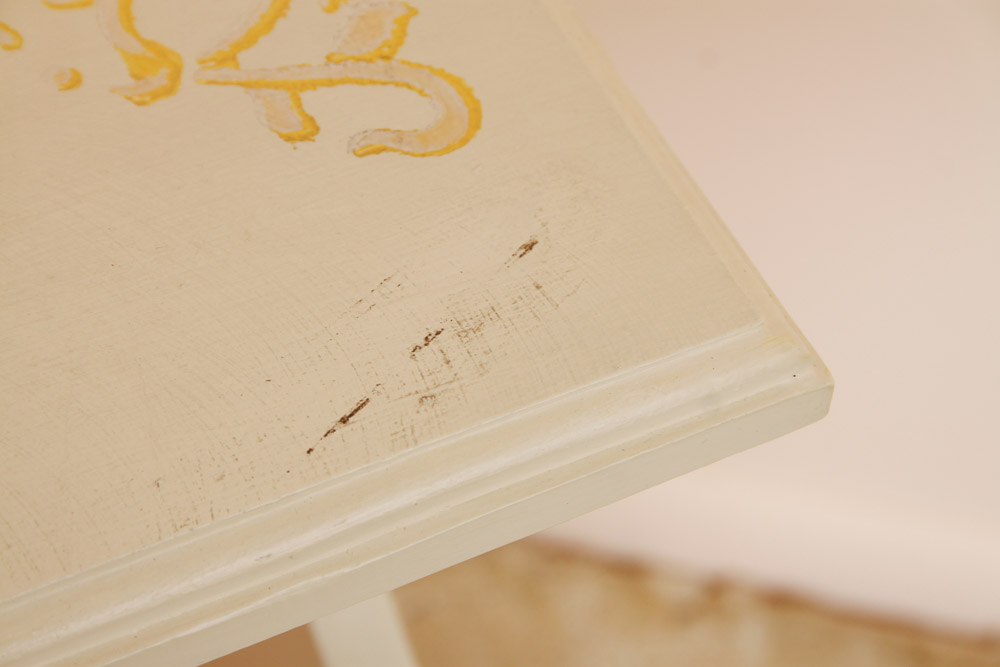 Two Painted Wood End Tables