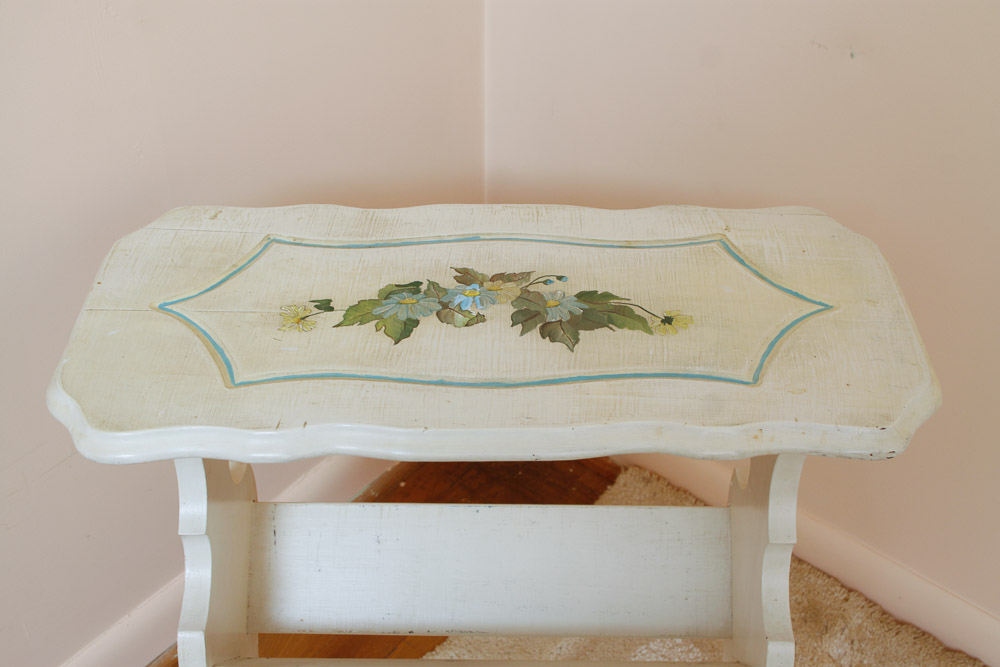 Two Painted Wood End Tables