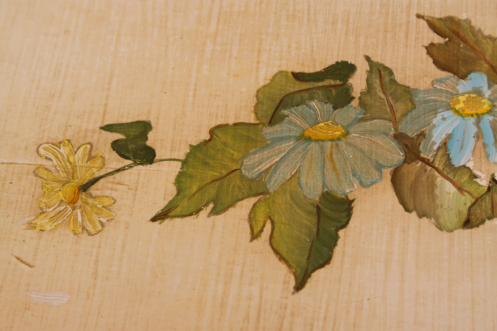 Two Painted Wood End Tables