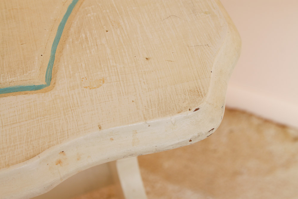 Two Painted Wood End Tables