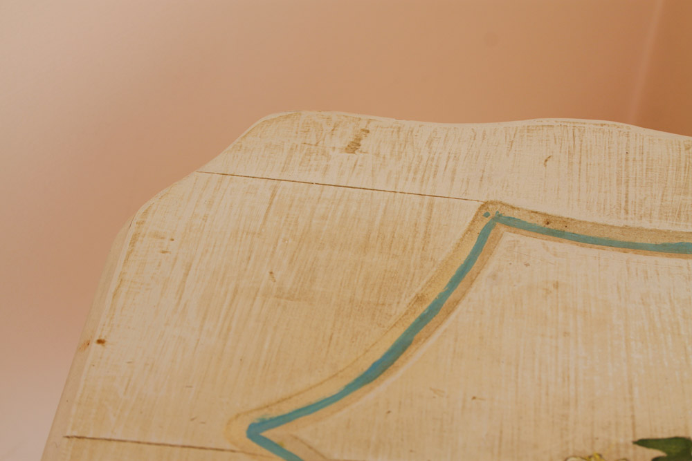 Two Painted Wood End Tables