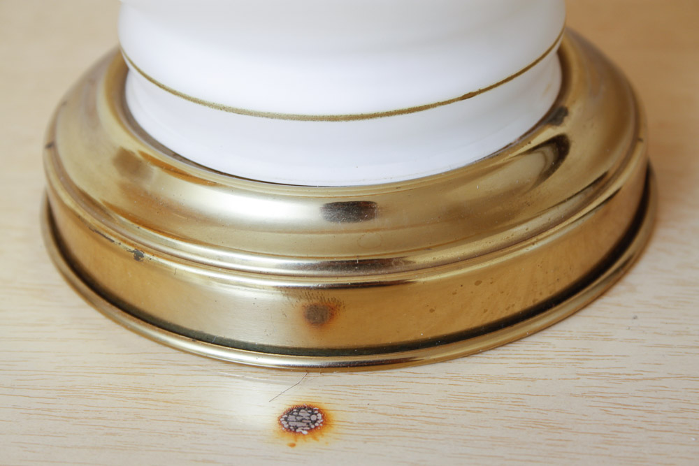 Pair of Painted Glass Table Lamps