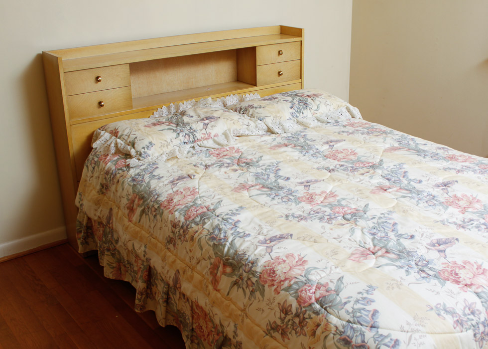 Mid Century Modern Blonde Maple Bed Frame