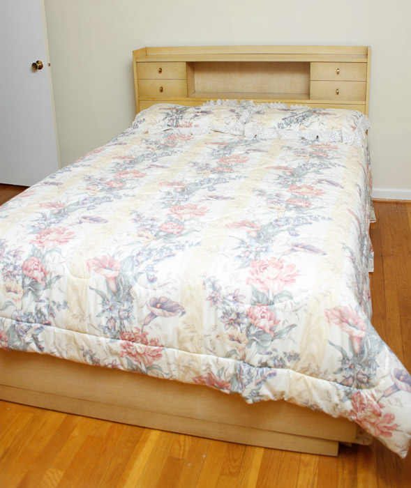 Mid Century Modern Blonde Maple Bed Frame