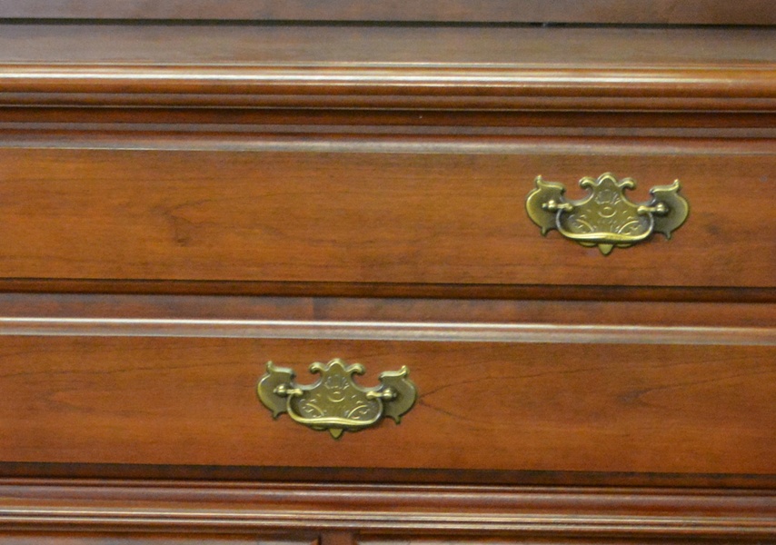Pennsylvania House Cherry Sideboard and Hutch with Bowed Glass