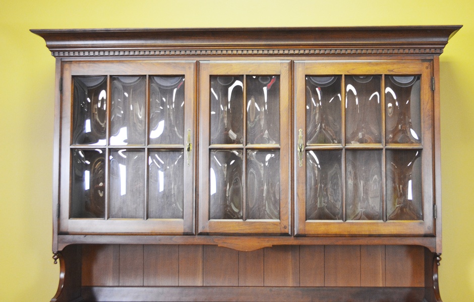 Pennsylvania House Cherry Sideboard and Hutch with Bowed Glass
