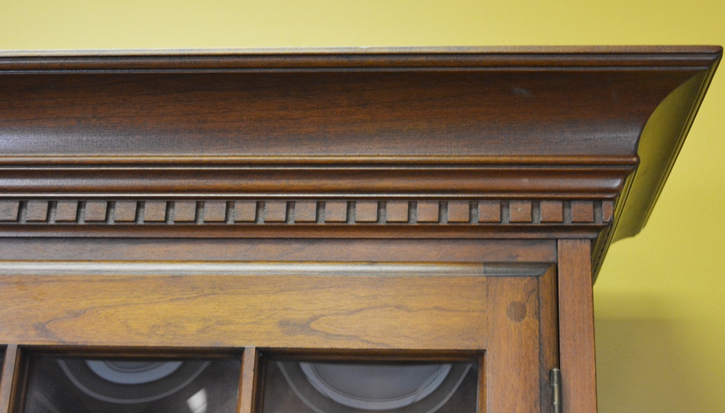 Pennsylvania House Cherry Sideboard and Hutch with Bowed Glass
