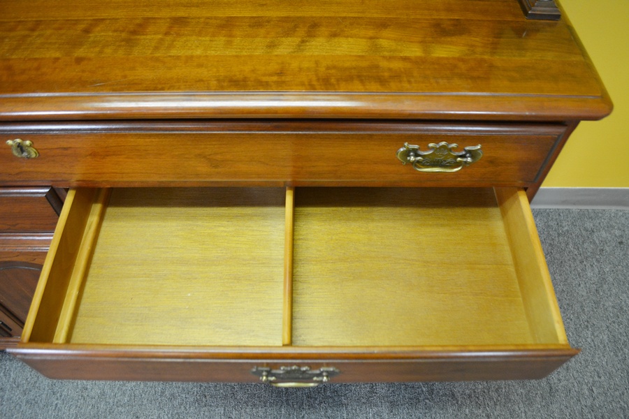 Pennsylvania House Cherry Sideboard and Hutch with Bowed Glass