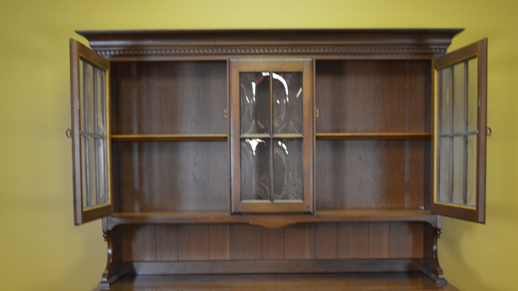 Pennsylvania House Cherry Sideboard and Hutch with Bowed Glass