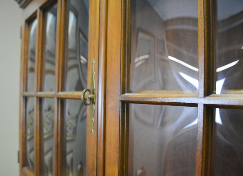 Pennsylvania House Cherry Sideboard and Hutch with Bowed Glass
