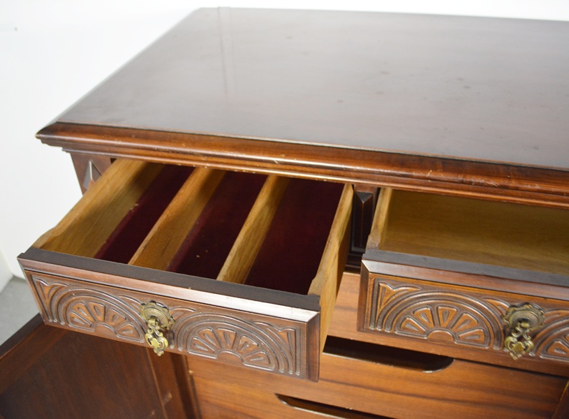 Circa 1930 Walnut Sideboard from Alms & Doepke