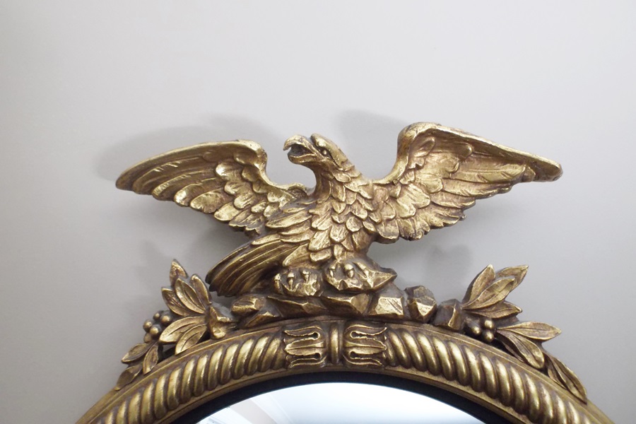 Convex Federal Eagle Mirror