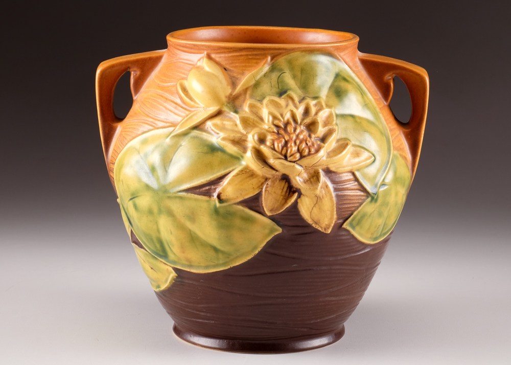 Roseville Pottery Water Lily Cookie Jar