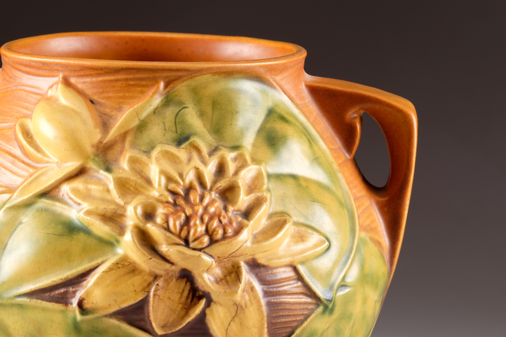Roseville Pottery Water Lily Cookie Jar