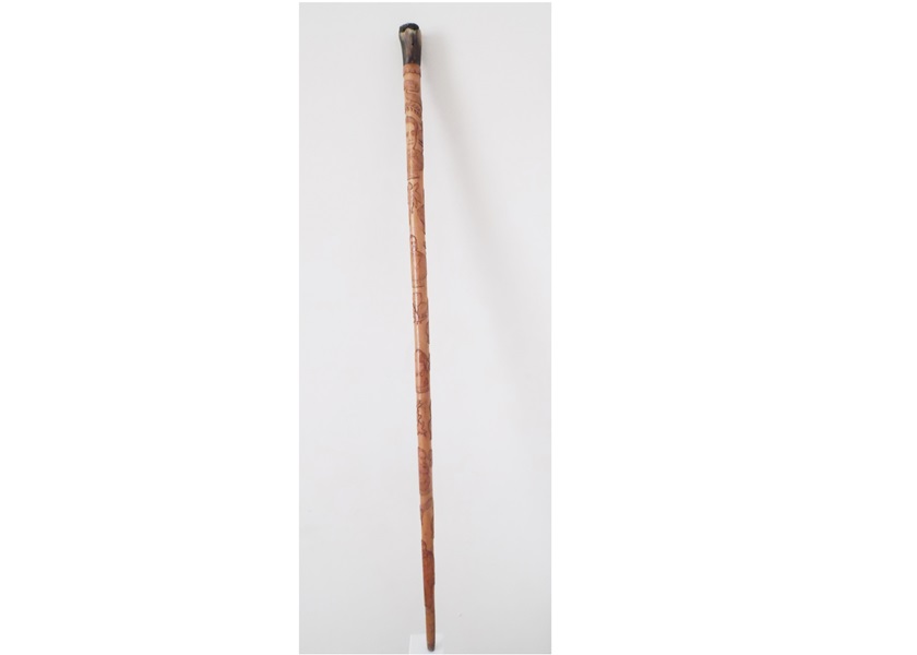 Late 19th Century Carved Folk Art Walking Cane
