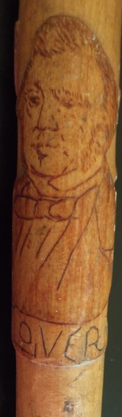 Late 19th Century Carved Folk Art Walking Cane