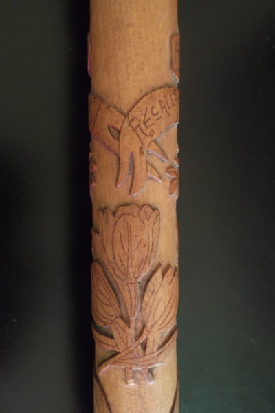 Late 19th Century Carved Folk Art Walking Cane