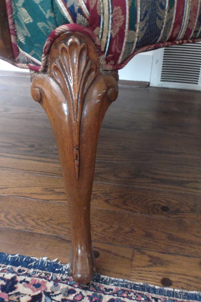 Two Contemporary Louis XV Style Open Armchairs