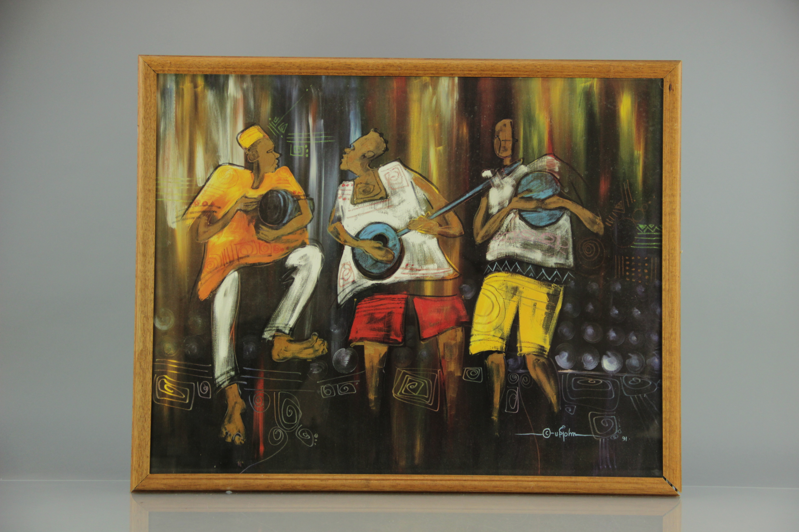 Buchi Upjohn Agachi's "African Musicians" Lithograph