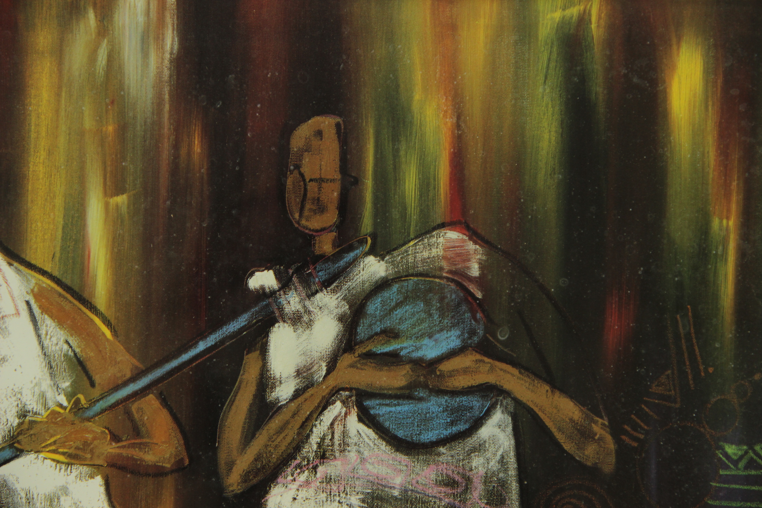 Buchi Upjohn Agachi's "African Musicians" Lithograph