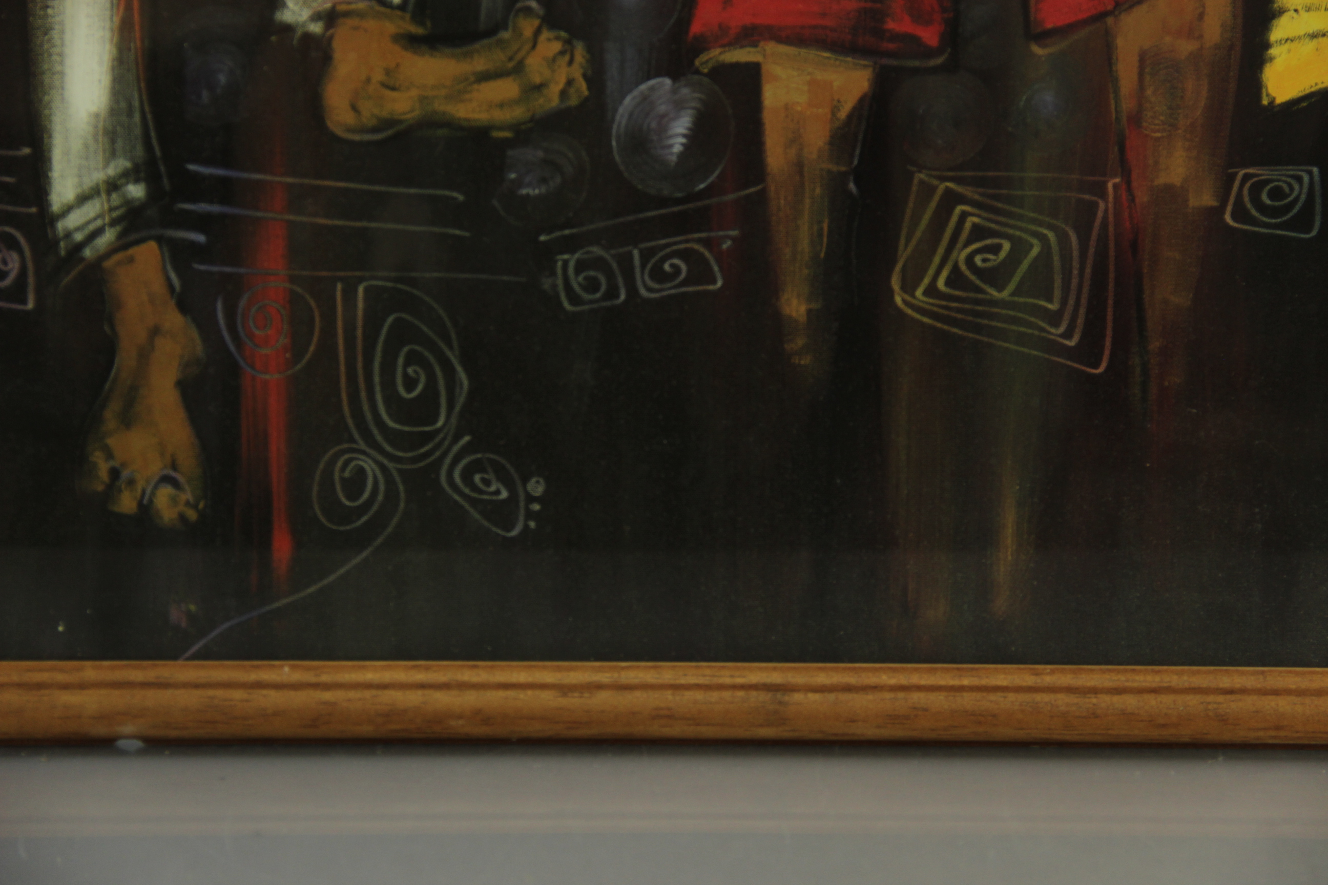 Buchi Upjohn Agachi's "African Musicians" Lithograph