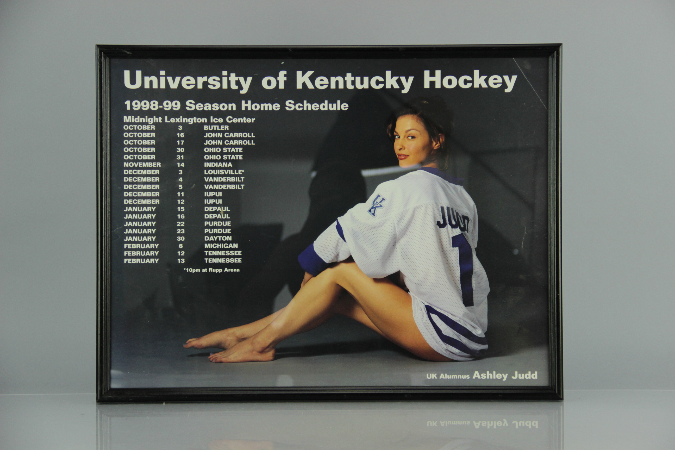 University of Kentucky 1998-1999 "Ashley Judd" Hockey Poster