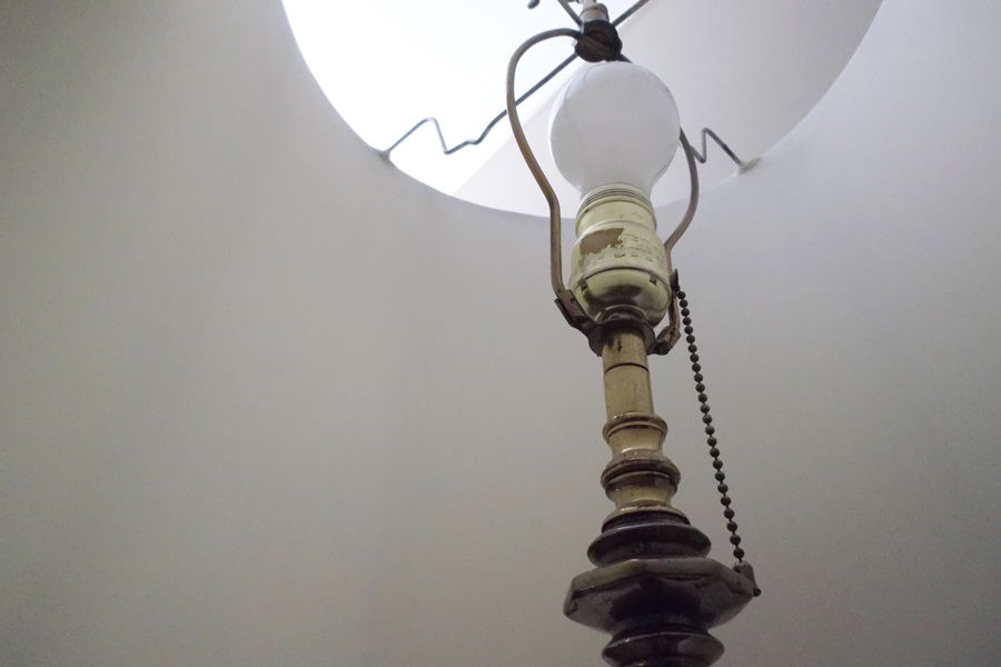 Brass and White Onyx Floor Lamp