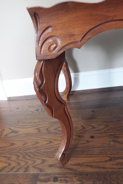 Hand Carved French Marquetry Inlay Coffee Table