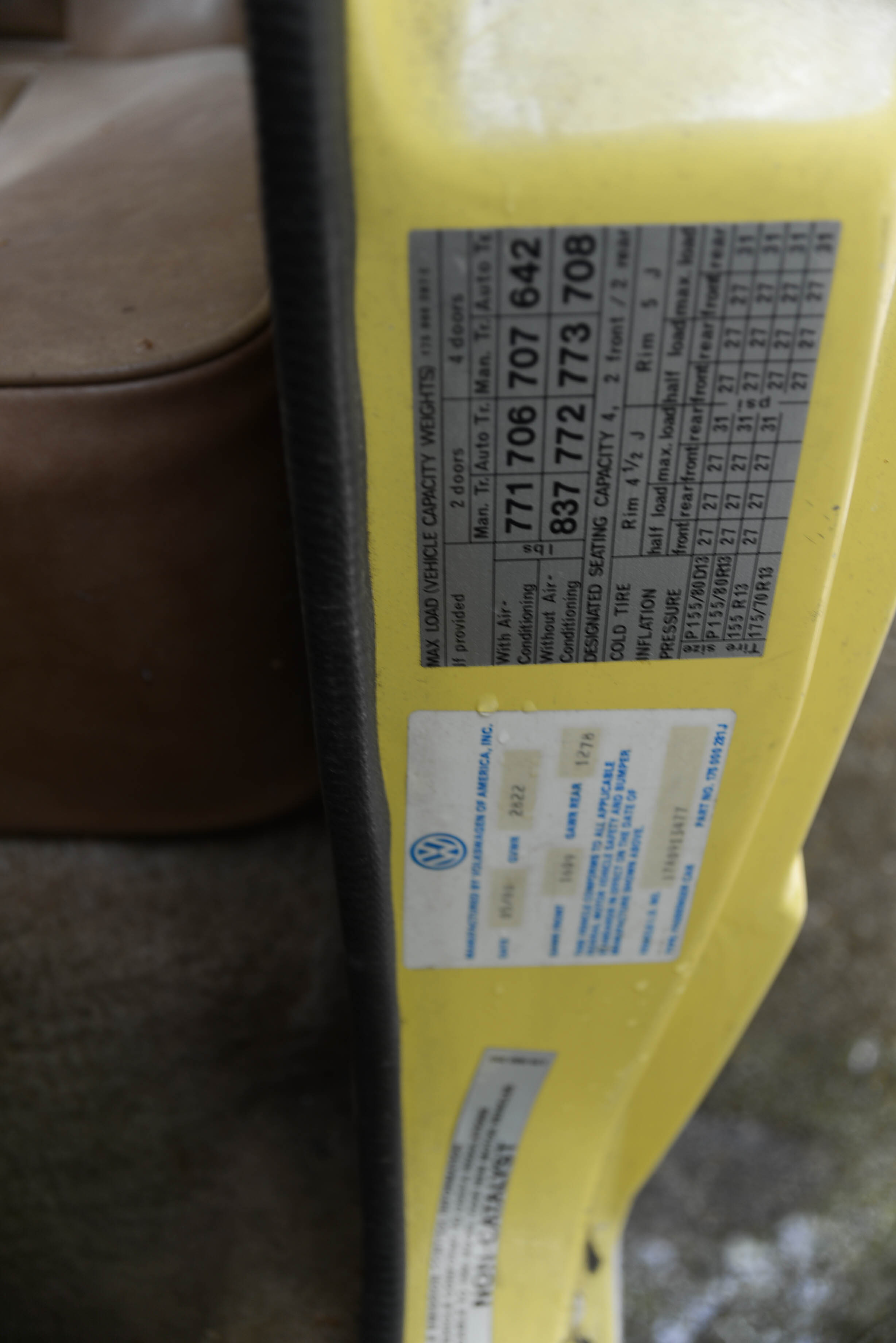 1980 Volkswagen Rabbit Diesel 2-Door in Yellow