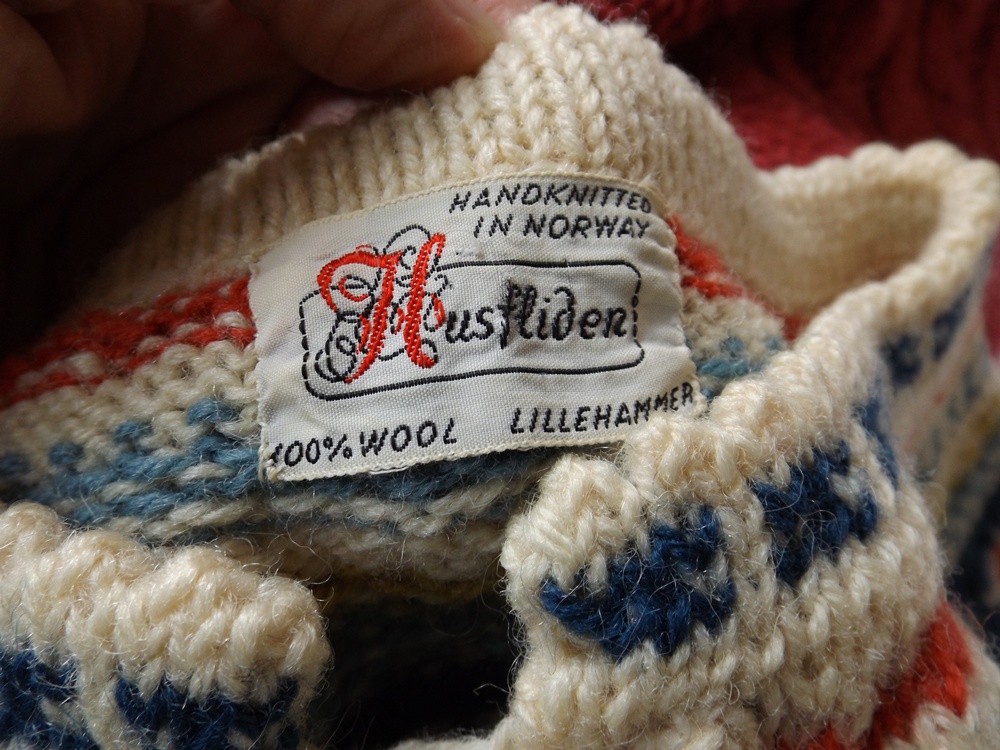 Three Women's Sweaters, Including One Handknit Norwegian Sweater