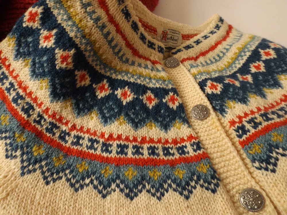 Three Women's Sweaters, Including One Handknit Norwegian Sweater