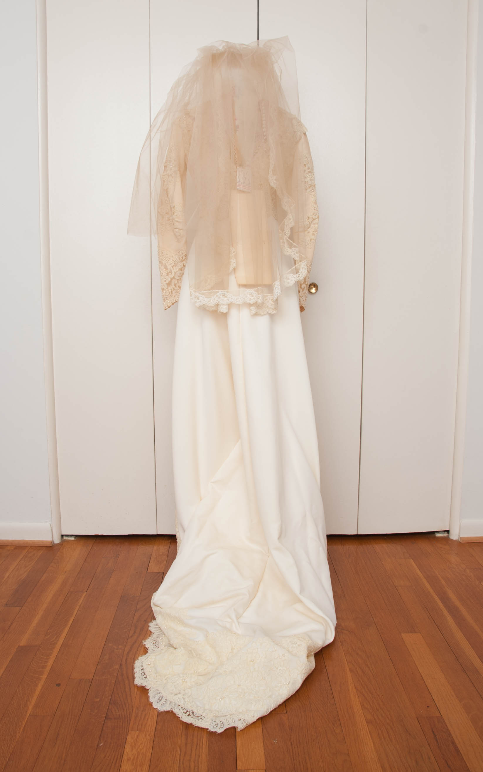 Vintage Wedding Dress and Two Veils