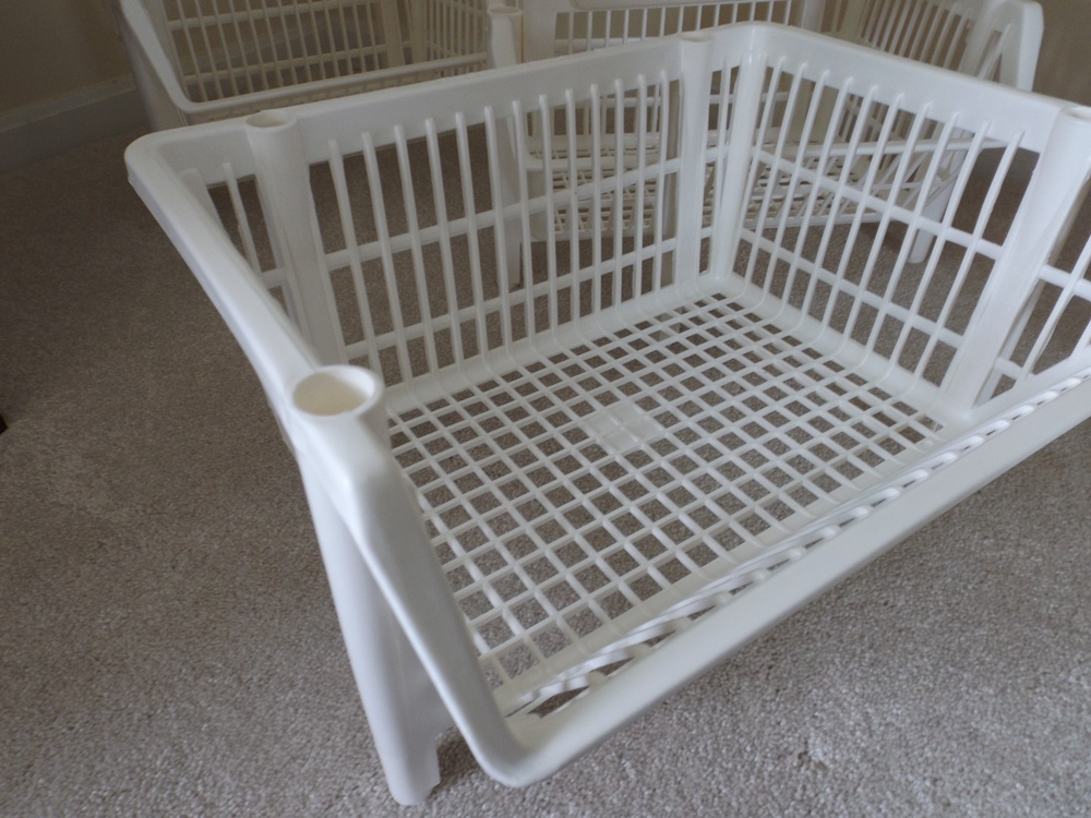 White Plastic Storage Bins