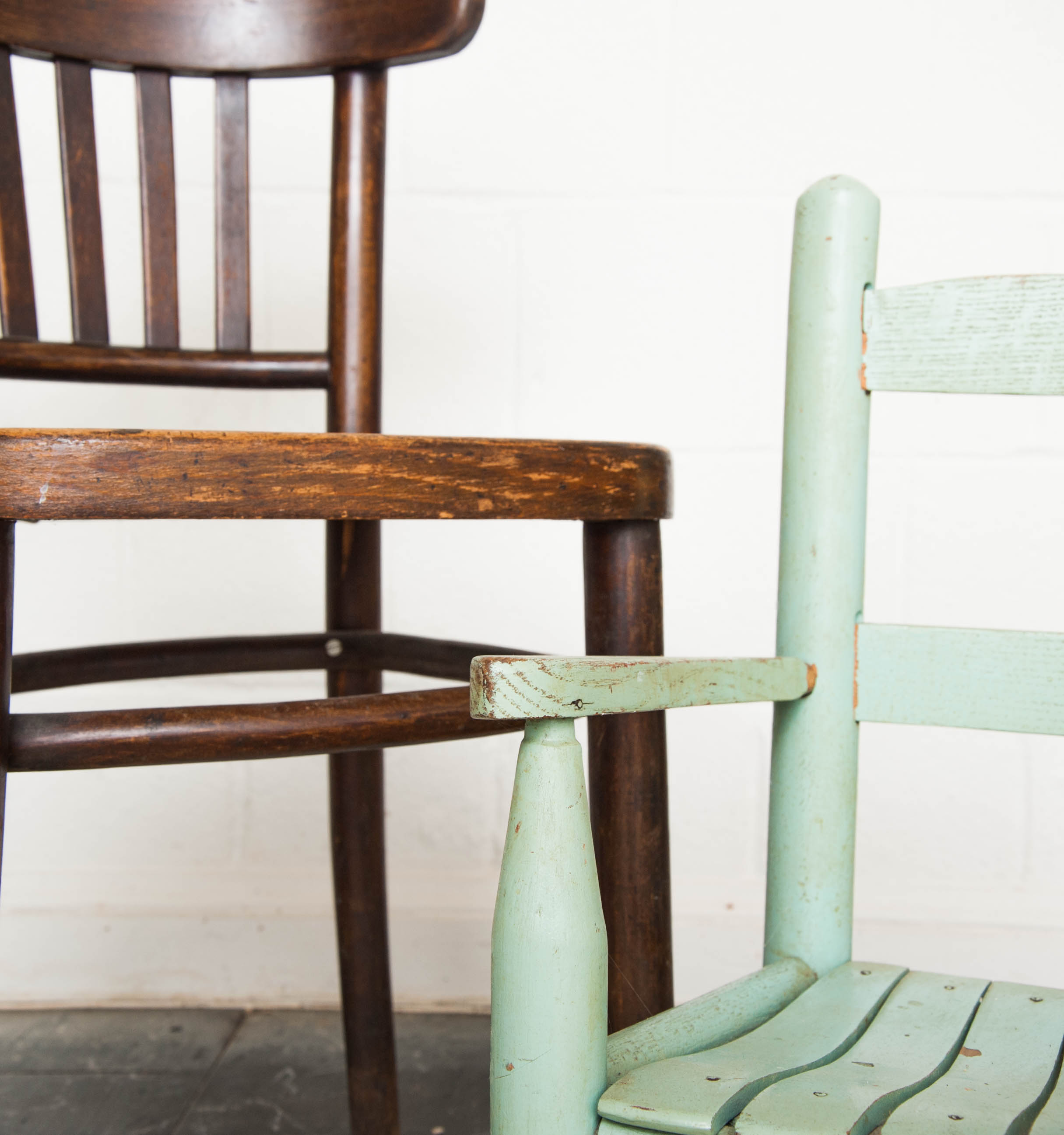 Children's Rocking Chair and Bentwood Chair