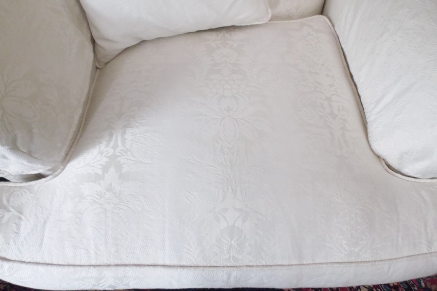 Henredon White Upholstered Armchair