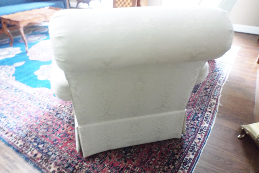 Henredon White Upholstered Armchair