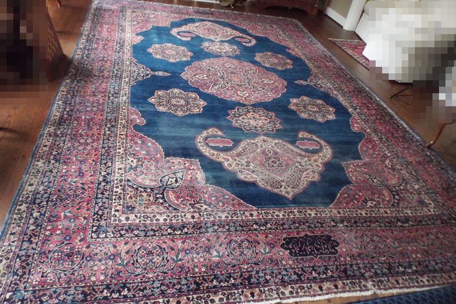 Hand-Knotted Kerman Wool Rug