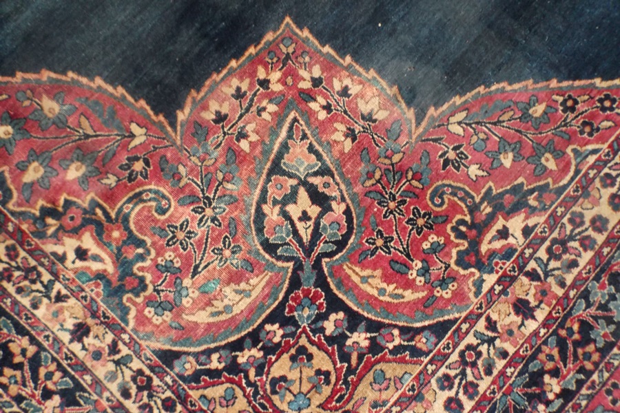 Hand-Knotted Kerman Wool Rug