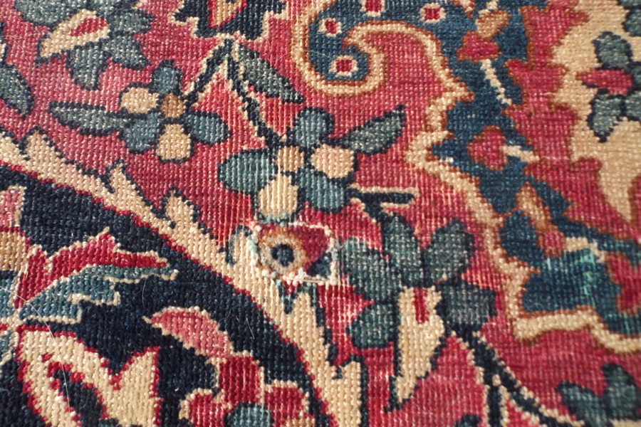 Hand-Knotted Kerman Wool Rug