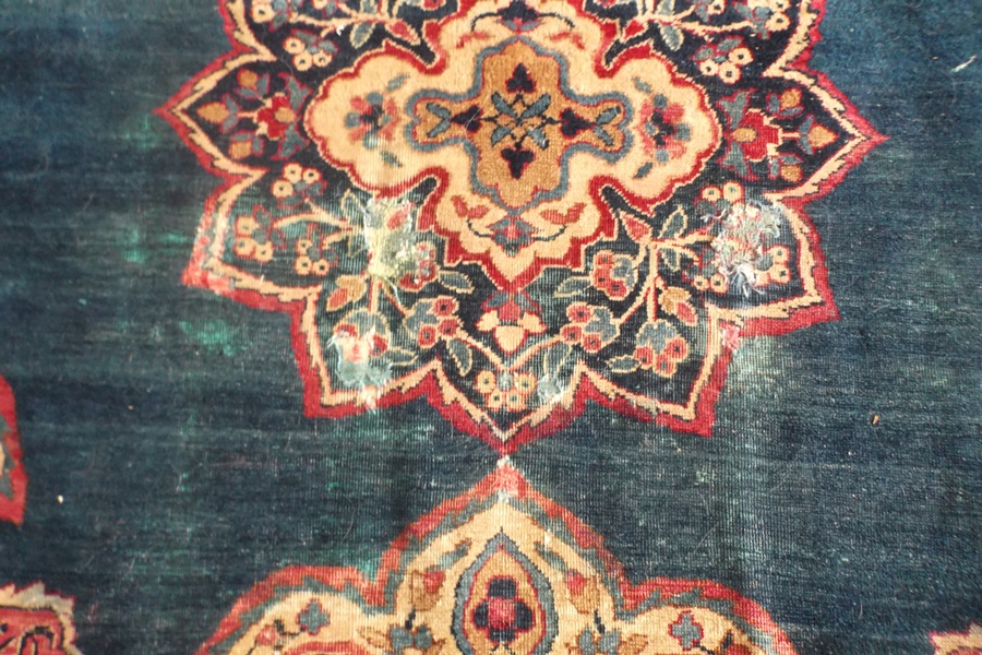 Hand-Knotted Kerman Wool Rug