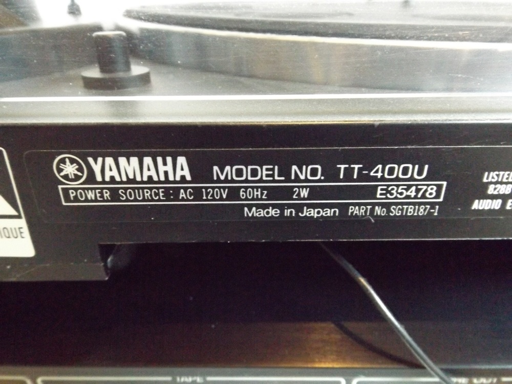 Yamaha Turntable and Pre Amp Phono Imputs