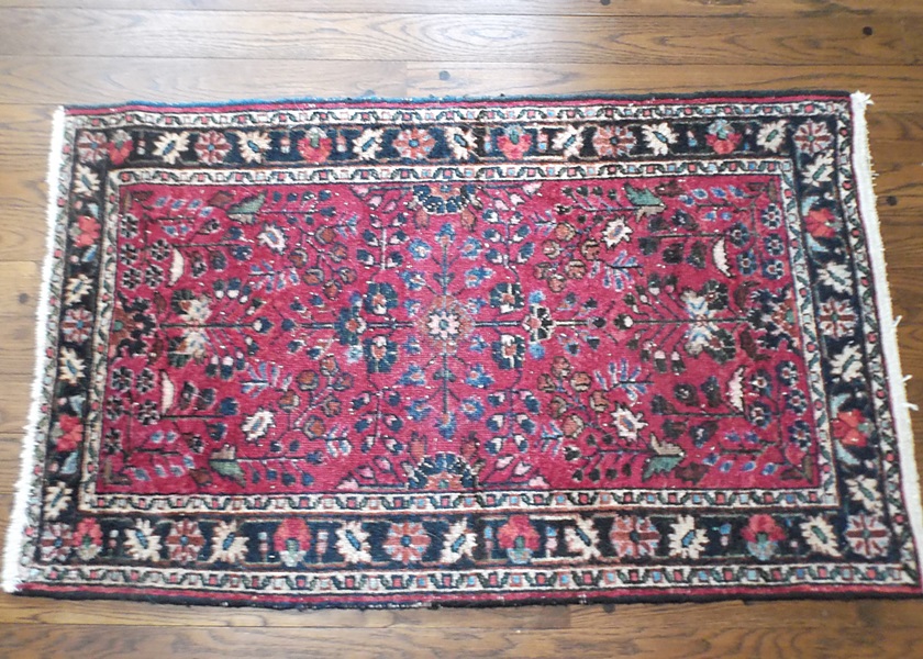 Small Hand Knotted Wool Persian Rug