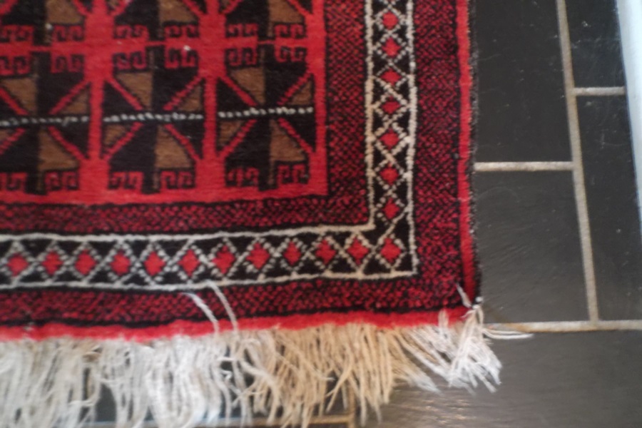 Small Woven Wool Tribal Rug