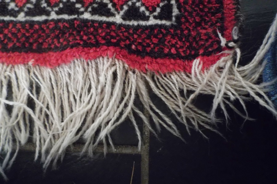 Small Woven Wool Tribal Rug